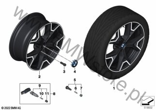 BMW st.lekki Y-Spoke 881 - 18" dla BMW i3L G28 BEV Saloon Limousine i3 eDrive35L HA0 ECE