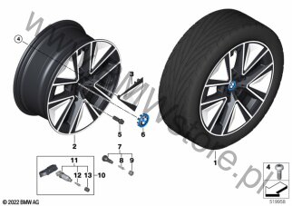 BMW k.st.l. Aerodynamik 884 - 19" dla BMW i3L G28 BEV Saloon Limousine i3 eDrive35L HA0 ECE