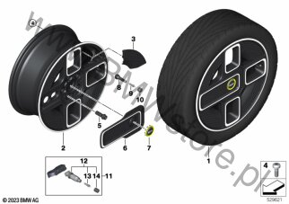 MINI ob.st.l.el.Corona Spoke 737 WT.17" dla Mini Cabrio F57 BEV Cooper SE IB1 ECE