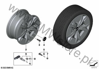 MINI o.st.l.Aero Spoke 864 - 17" dla Mini Countryman U25 Countryman E HB0 ECE