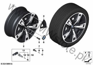 Alufelga BMW aerodynamika 1056 - 19" dla BMW 5' G61 Touring i5 eDrive40 HA0 ECE