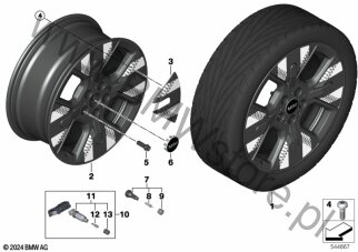 MINI o.st.l. Flash Spoke 2-to. 1042 18" dla Mini Cooper J01 3-drzwiowy JCW E HC0 ECE
