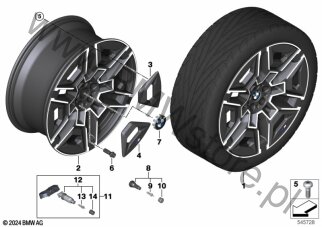 BMW obr.st.l. aerodynamiczna 1025M - 22" dla BMW i iX I20 LCI SAV iX xDrive60 XE2 ECE
