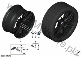 BMW ob.s.l. z podw.sz. 1075M - 20"/21"SZ dla BMW 5' G99 M5 Touring M5 S68X ECE