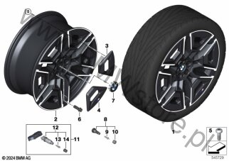 BMW obr.st.l. aerodynamiczna 1026M - 22" dla BMW i iX I20 LCI SAV iX M70 xDrive XE2 ECE