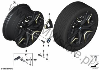 BMW obr.st.l. aerodynamiczna 1023 - 22" dla BMW i iX I20 LCI SAV iX xDrive60 XE2 ECE
