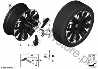 BMW obr.st.l. aerodynamiczna 1024M - 21" dla BMW i iX I20 LCI SAV iX xDrive60 XE2 ECE