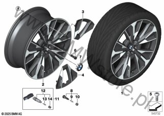BMW obr.st.l. aerodynamiczna 1028I - 23" dla BMW i iX I20 LCI SAV iX xDrive60 XE2 ECE