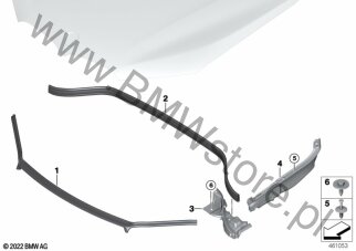 Pokrywa silnika, uszczelki dla BMW X1 F48 LCI SAV X1 25eX B38X ECE