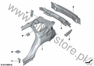 Ściana boczna/Okładzina tylna dla BMW X1 F48 LCI SAV X1 25eX B38X ECE