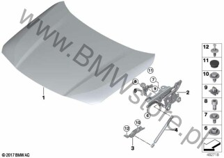 Pokrywa silnika (41 00 7484213) na diagramie Pokrywa silnika / el.mont. dla BMW X2 F39 X2 16d SAC ECE