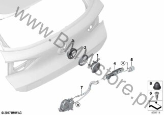 Zamek tylnej klapy (51 24 7464411) na diagramie Tylna klapa/System zamykania dla BMW X2 F39 X2 16d SAC ECE