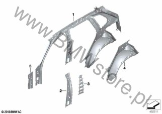 Szkielet boczny, wewn. dla BMW X7 G07 LCI SAV BMW ALPINA XB7 S68T ECE