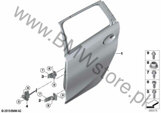 Tylne drzwi - zawias/hamulec drzwi dla BMW 3' G21 Touring LCI BMW ALPINA B3 S58T ECE