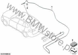 Wyjście awaryjne w tylnej klapie dla BMW X5 G05 LCI SAV X5 M60iX S68T ECE