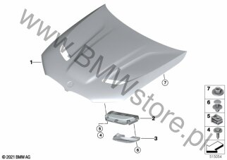Pokrywa silnika / el.mont. dla BMW 5' F90 M5 LCI Limousine M5 CS S63M ECE