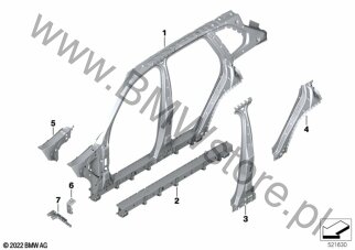 Szkielet boczny, środek dla BMW X5L G18 LCI SAV X5 40LiX B58N ECE