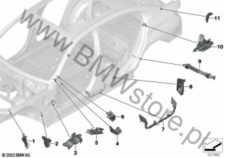 Przegrody profili zamkniętych dla BMW i3L G28 BEV Saloon Limousine i3 eDrive35L HA0 ECE
