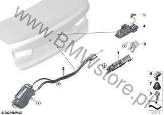 System zamykania tylnej klapy dla BMW 3' G28 Saloon LCI Limousine 330Li B48D ECE