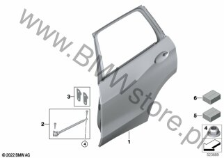 Drzwi Security, tylne dla BMW X5 G05 LCI SAV X5 M60iX S68T ECE