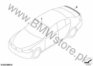 Spoiler przedni dla BMW 5' G30 LCI Limousine BMW ALPINA D5s B57R ECE