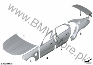 Zewn. pokrycie dla BMW 7' G70 Limousine M760eX B58X ECE