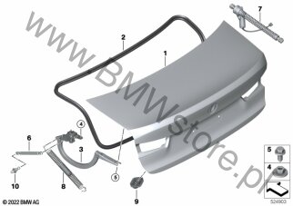 Pokrywa bagażnika dla BMW 3' G28 Saloon LCI Limousine 330Li B48D ECE