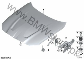 Pokrywa silnika dla BMW 4' G82 M4 Coupé LCI M4 CS S58T ECE