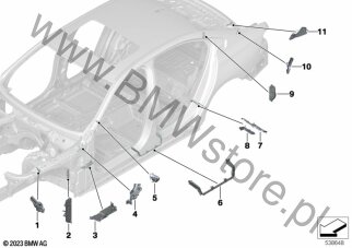 Przegrody profili zamkniętych dla BMW 5' G68 Saloon Limousine 530LiX B48P ECE