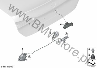 System zamykania tylnej klapy dla BMW 5' G68 Saloon Limousine 530LiX B48P ECE