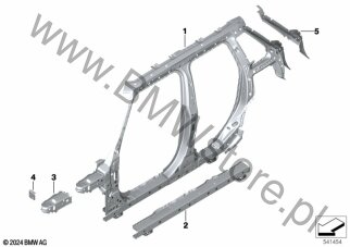 Szkielet boczny, środek dla Mini F65 5-drzwiowy Cooper C B38N ECE