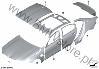 Zewn. pokrycie dla BMW 5' G90 M5 Limousine M5 S68X ECE