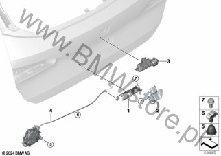 System zamykania tylnej klapy dla BMW 5' G99 M5 Touring M5 S68X ECE