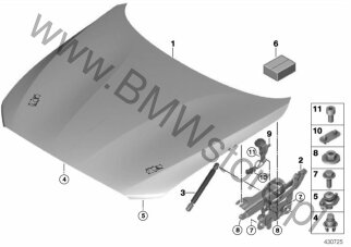 Pokrywa silnika (41 61 8416535) na diagramie Klapa przednia/Elementy dod. dla MS BMW Motorsport M235i Racing Coupé ECE