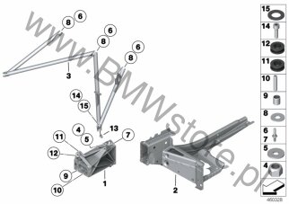 Podkładka regulacyjna (41 72 8420512) na diagramie Wspornik silnika dla MS BMW Motorsport M6 GT3 Coupé ECE