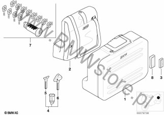 Kufer boczny prawy (77 41 8559934) na diagramie Kufer Vario dla BMW R13  F 650 GS 00  ECE