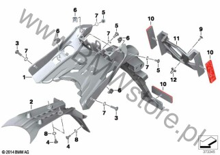 Podstawa tabl. rejestr. dla BMW K54 R 1250 RS ECE