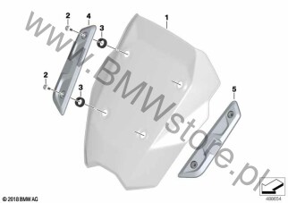 Szyba / mocowanie dla BMW K09 C 400 X 21 ECE