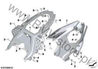 Tylna część, dolna na diagramie Element tylny 