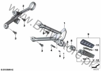 Podnóżki tylne dla BMW K54 R 1250 RS ECE