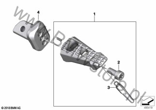 Podnóżek lewy na diagramie Podnóżki przednie 