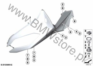 Górna część obudowy dla BMW K54 R 1250 RS ECE