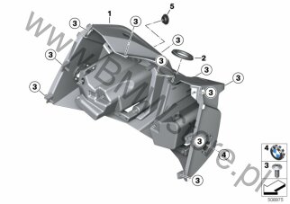 Górna osłona nóg dla BMW K09 C 400 X 21 ECE