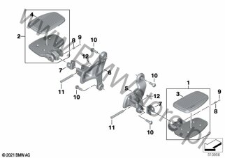 Stopień pasażera dla BMW K35 R 18 Transcont. USA