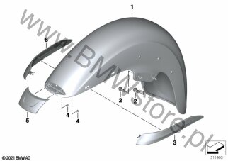 Osłona przedniego koła dla BMW K35 R 18 Transcont. USA