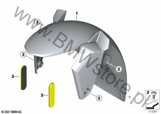 Osłona przedniego koła dla BMW K09 C 400 X 21 ECE