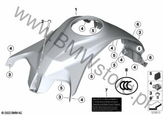 Osłona zbiornika środkowa dla BMW K02 G 310 GS 20 USA