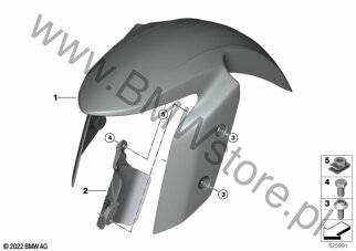 Śruba do karoserii, z kołnierzem (46 63 8558349) na diagramie Osłona przedniego koła dla BMW K01  G 310 RR  ECE