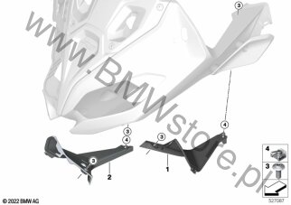 Osłona wewnętrzna dla BMW K54 R 1250 RS ECE