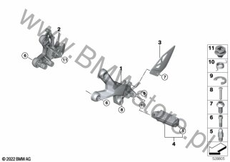 Sprężyna (46 71 8560070) na diagramie Zespół podnóżków dla BMW K01  G 310 RR  ECE